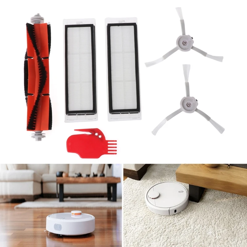 Запасные части для Xiaomi Robot Main Brush + 2 боковых щеток фильтра New|Запчасти пылесоса| |