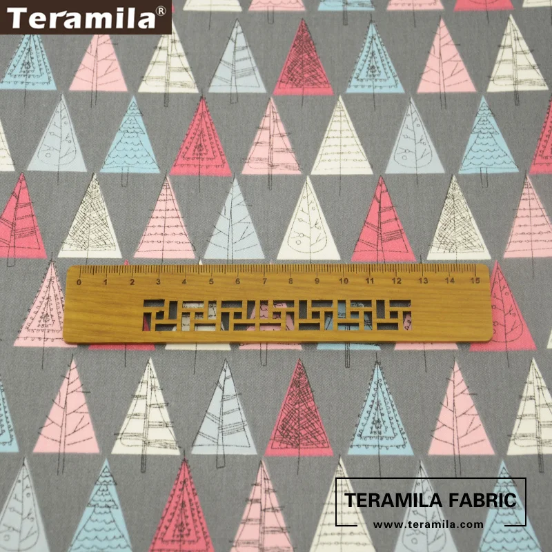 Ткань Teramila с рисунком мультяшных деревьев, хлопок, высокое качество, ткань для шитья, лоскутное шитье, куклы Tecido CM