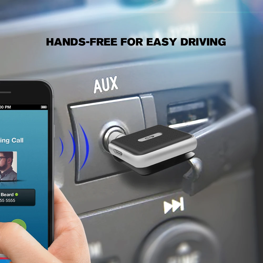 Tangredy Hands Free Bluetooth Aux музыкальный приемник 3 5 мм разъем Handsfree автомобильный комплект