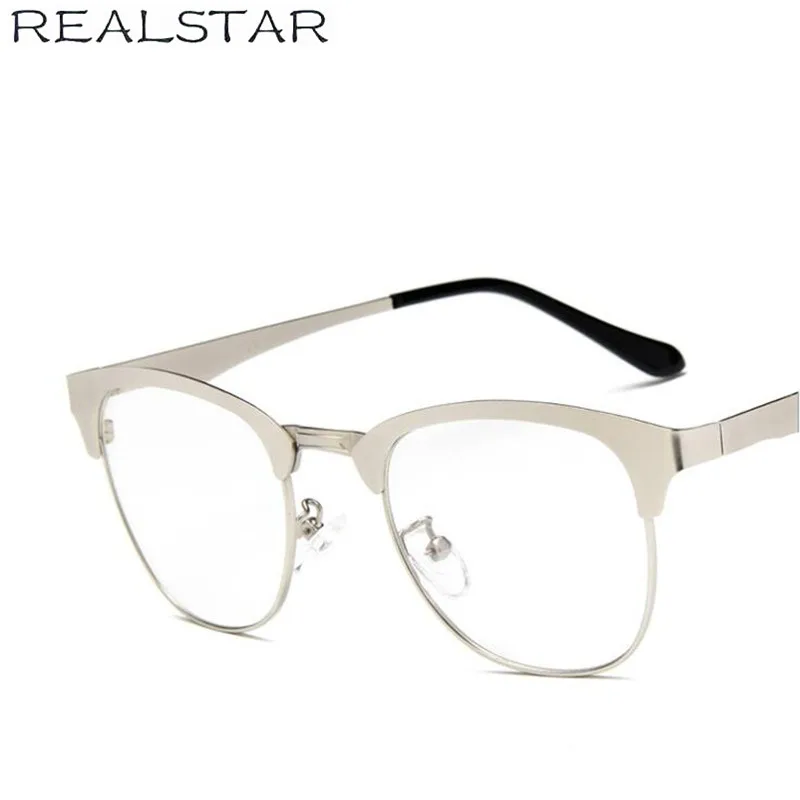 REALSTAR модные золотые металлические оправы для очков женские оптические очки близорукость оправа Брендовые очки против голубого излучения мужские Oculos S313