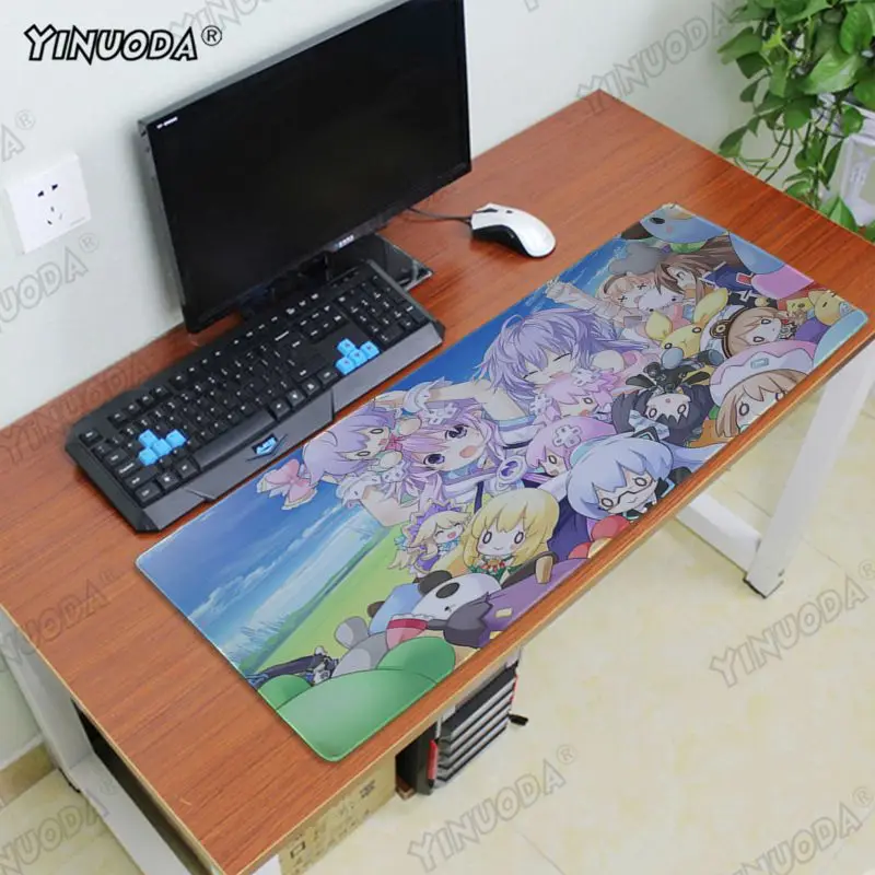 Lock Edge 40X90cm Yinuoda Нескользящие PC Hyperdimension Neptunia для ноутбука, игровые мыши, коврик для мыши, хорошее качество, запирающий край, большой игровой коврик для мышки с аниме - Цвет: Lock Edge 40X90cm