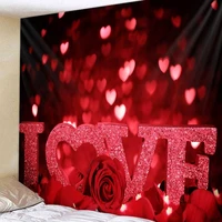 wedding decor tapestry wall fabric hippie boho love rose tapestry wall hanging valentine day gift dorm mattress wall carpet