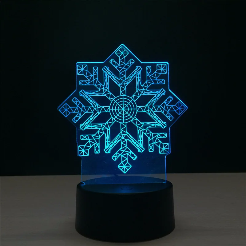 Новинка Зима 2019 3D Голограмма USB Luz De LED настольная лампочка ночник прикроватная
