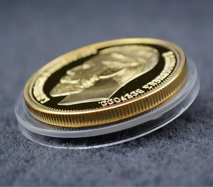 24-K Gold plated 1901 russia 10 Roubles gold Coin copy Drop Shipping | Дом и сад