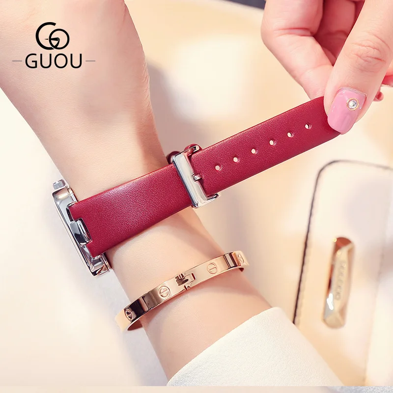 

GUOU Quartz Watch Women Watches Ldaies Brand Famous Wrist Watch Female Clock Quartz Watch Hodinky Montre Femme Relogio Feminino