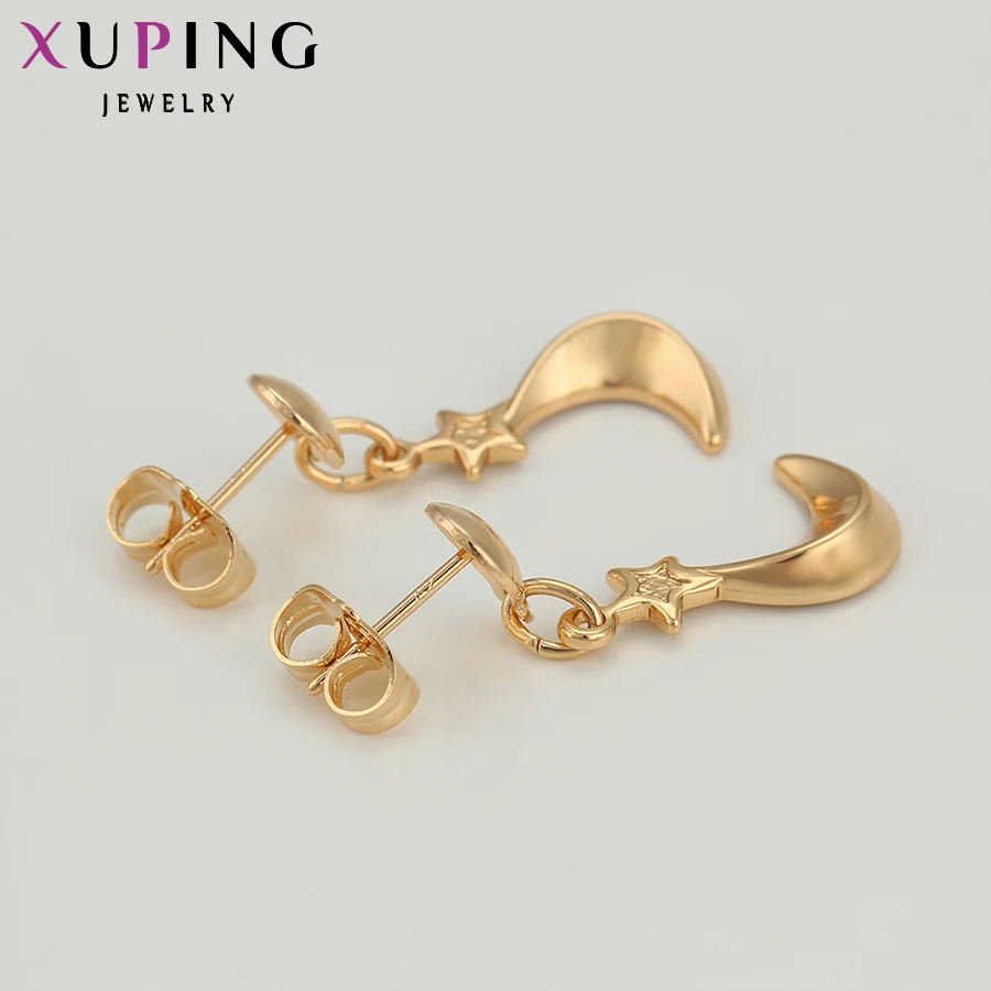 Xuping, модные серьги, высокое качество, позолоченные серьги-капли, женские свадебные ювелирные серьги в форме Луны, S26, 2-27647