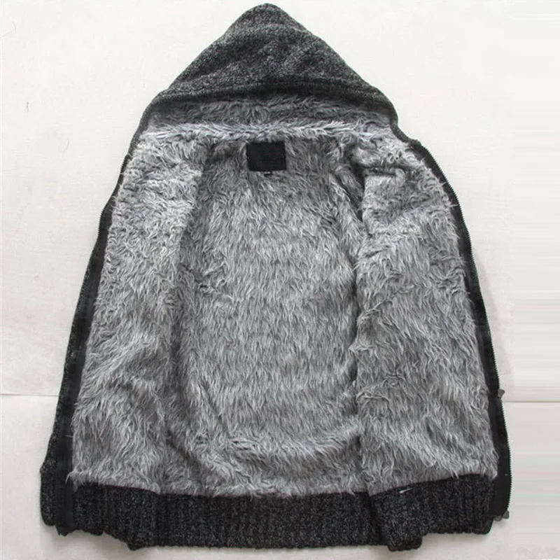 Новинка 2019 свитер плюс толстый бархатный с капюшоном Теплый кардиган NZ725 |