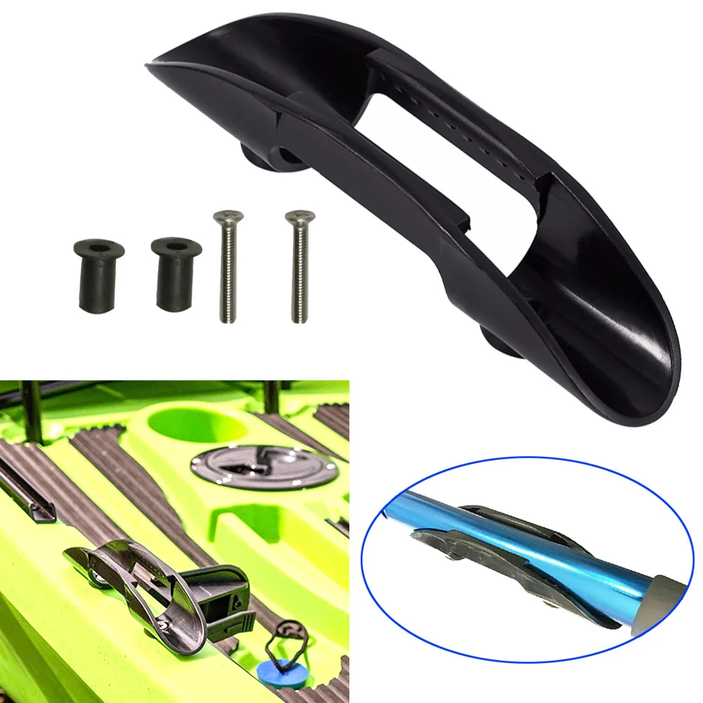 

1set 2 sets Kayak Canoe Paddle Clip Fishing Boat Oars Deck Mounted Holder Paddle Keeper with Screws Nuts