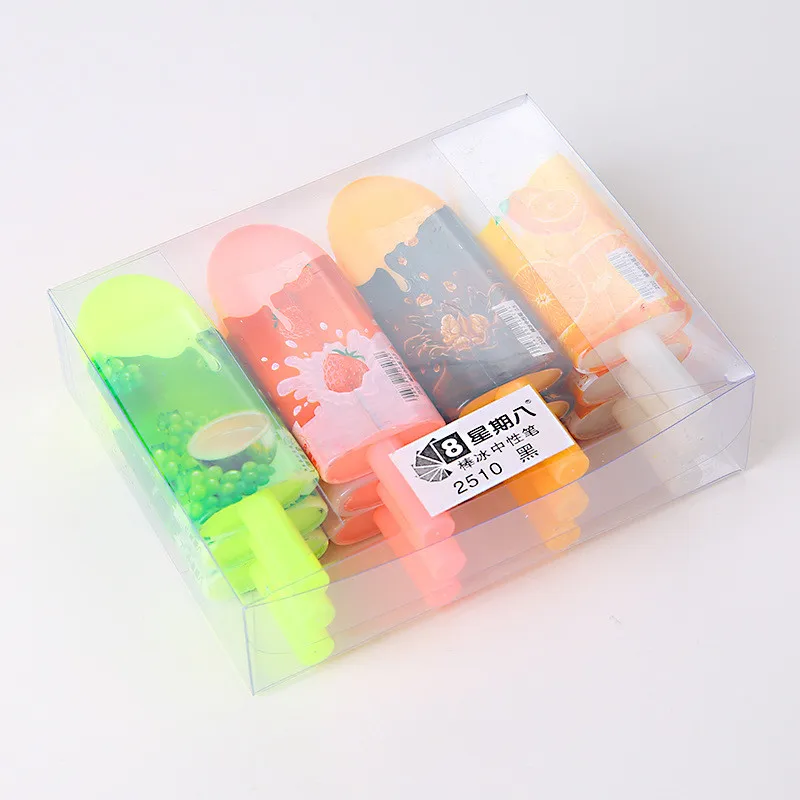 Забавные гелевые ручки в форме мороженого 0 38 мм черные чернильные милый