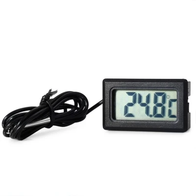 Black wired 50 до 110 цифровой термометр Мини ЖК-дисплей метр холодильники морозильники Охладители для аквариума мини 1 м Зонд инструмент - Цвет: Black wired