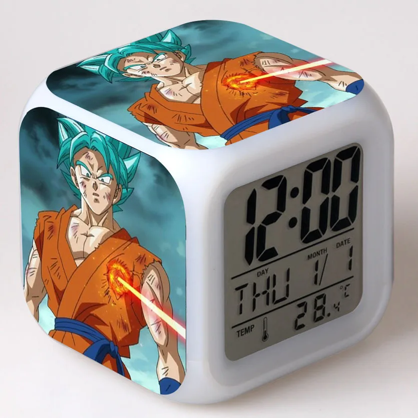 14 Мультфильм Dragon Ball детский будильник игрушки светодиодные Будильник, цифровой Электронные часы с будильником Пробуждение света настольные reveil wekker - Цвет: 14