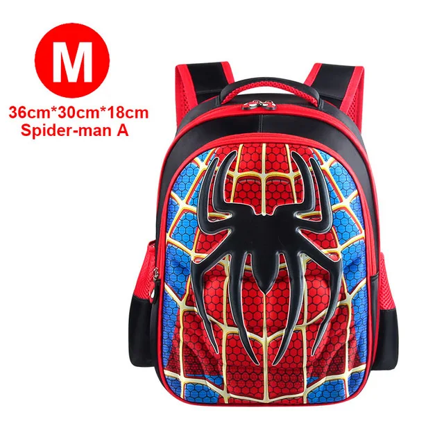 Red M Spiderman A Человек-паук Супермен Капитан Америка Дети 3D Аниме Портфель Дети Мальчики/Девочки Рюкзак Школьная Сумка; Человек-паук mochila - Цвет: Red M Spiderman A