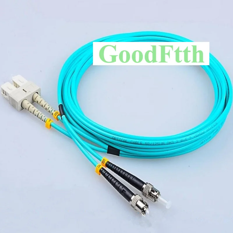Волокна патч-корд джемпер SC-ST многомодовый 50/125 10G OM3 дуплекс GoodFtth 20-100 м | Мобильные