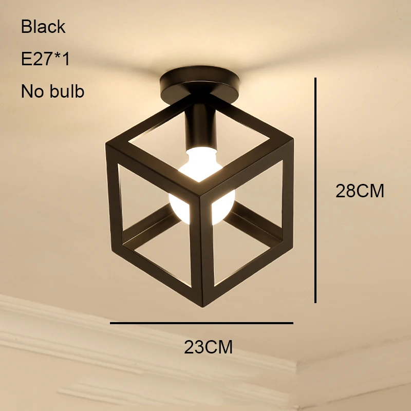 03 No bulb Винтажные промышленные светодиодные потолочные светильники деревянные Хрустальные потолочные лампы заподлицо лампа с плафоном для гостиной спальни коридора прохода - Цвет корпуса: 03 No bulb