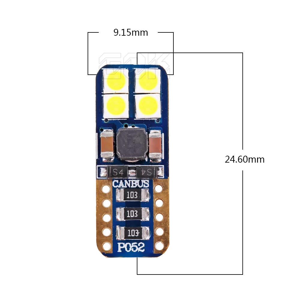1 шт. автомобильный светодиод T10 8SMD 3030 СВЕТОДИОД canbus белый габаритный фонарь без