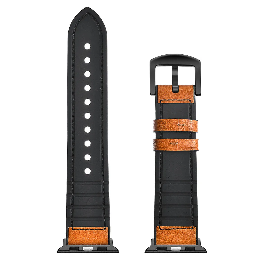 Ремешок из натуральной кожи для Apple Watch Band Series 6 SE 5 4 3 2 44 мм 40 42 38 | Наручные часы