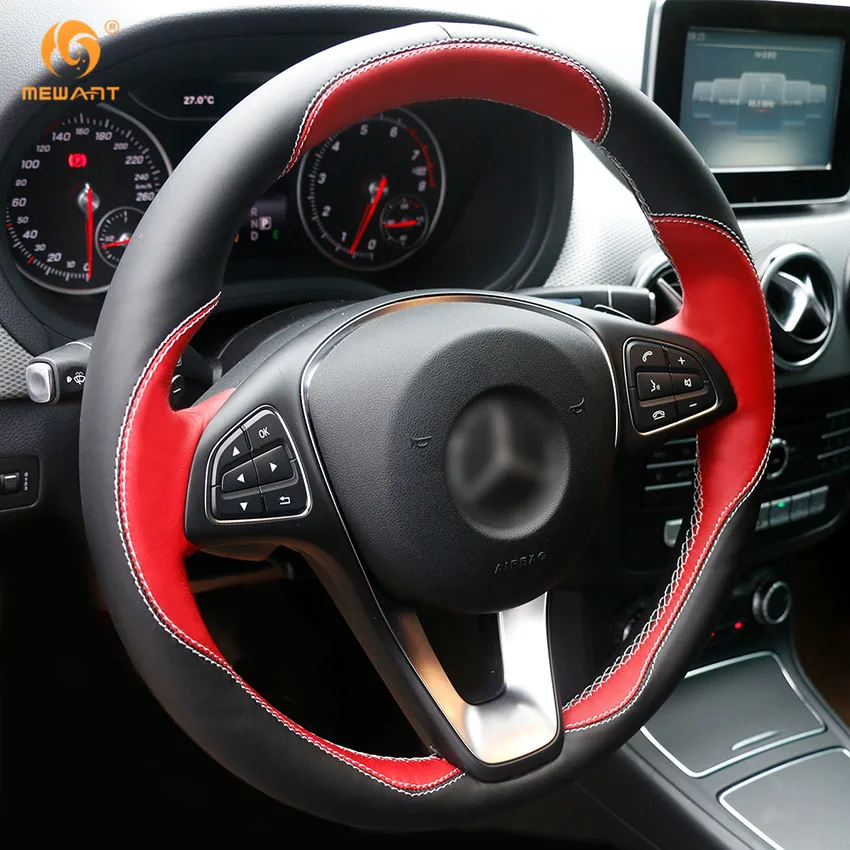 MEWANT черно красная кожаная фотовспышка для Mercedes Benz C180 C200 C260 C300 B200 аксессуары