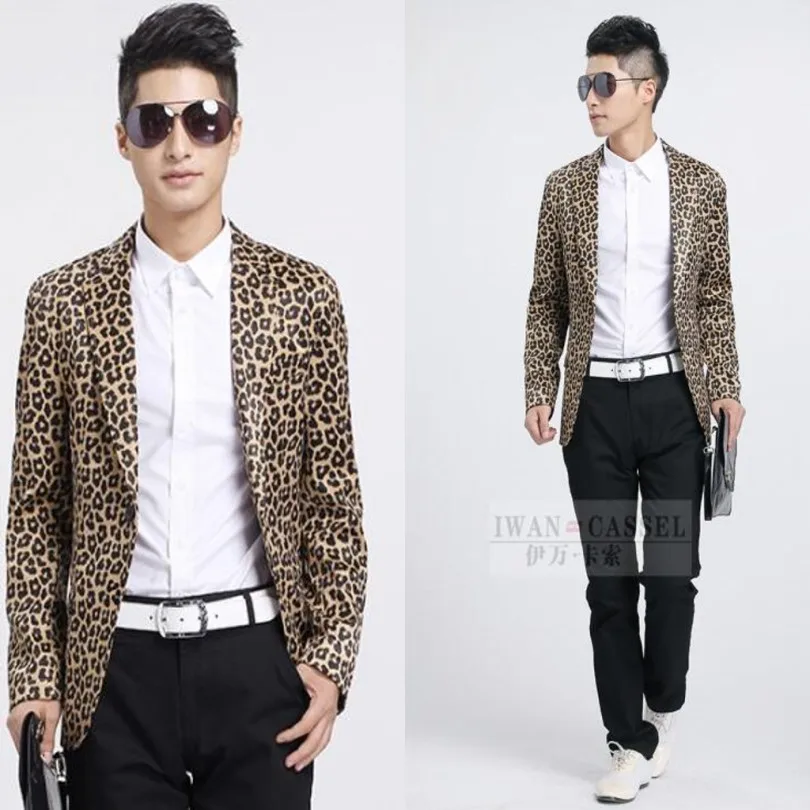 

Mens Leopard Print Blazer Blaser Masculino Veste Costume Homme Blazer Men Blazer Masculino Slim Fit Floral Blazer Men