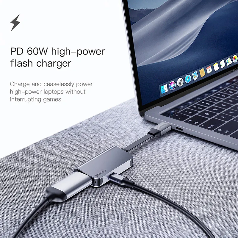 Baseus USB 3 0 Тип C концентратор к 4K HDMI и PD флэш зарядка конвертер порта для Type