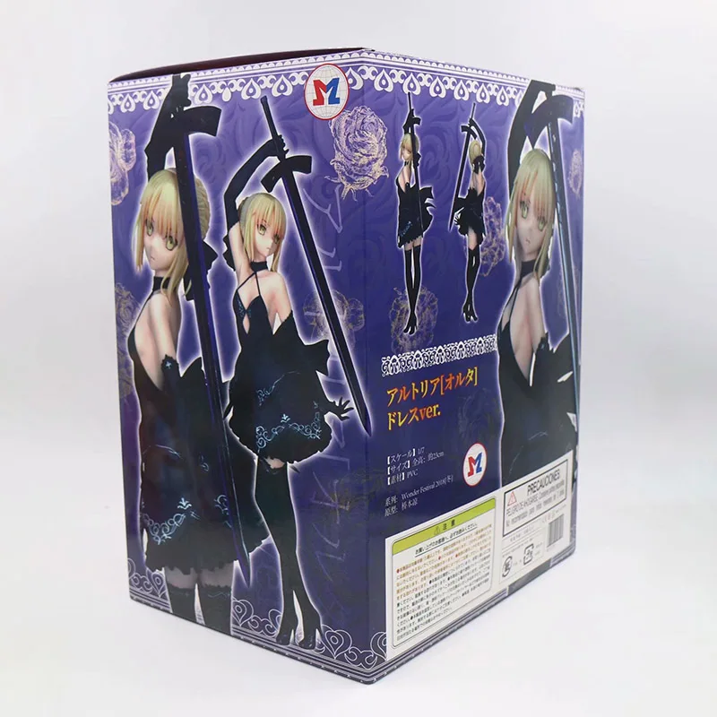 Аниме Fate Stay Night фигурка черное платье Saber Arturia Pendragon ПВХ Фигурки Коллекционная