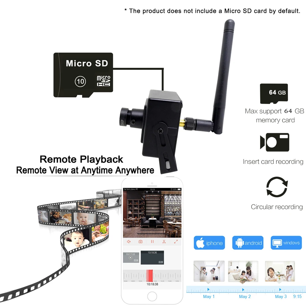 Мини Wifi камера Ip 1080P 960P 720P HD аудио Ipcam Домашняя безопасность беспроводная микро