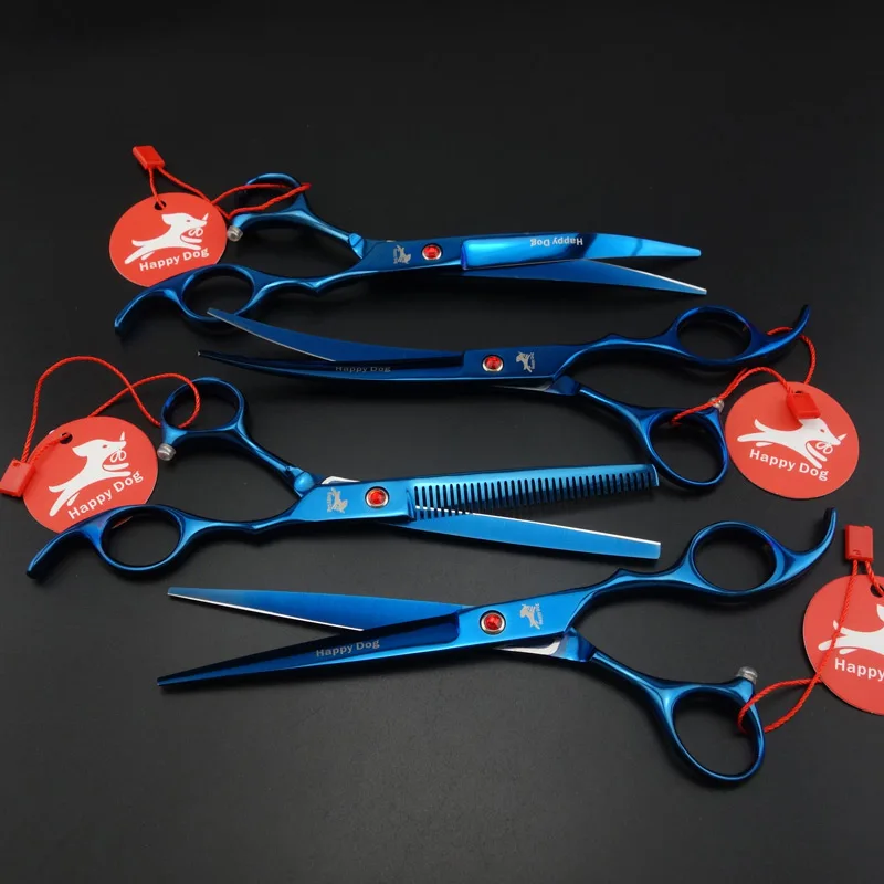 7 дюймов Профессиональные ПЭТ Уход за лошадьми ножницы прямые и филировочные &amp