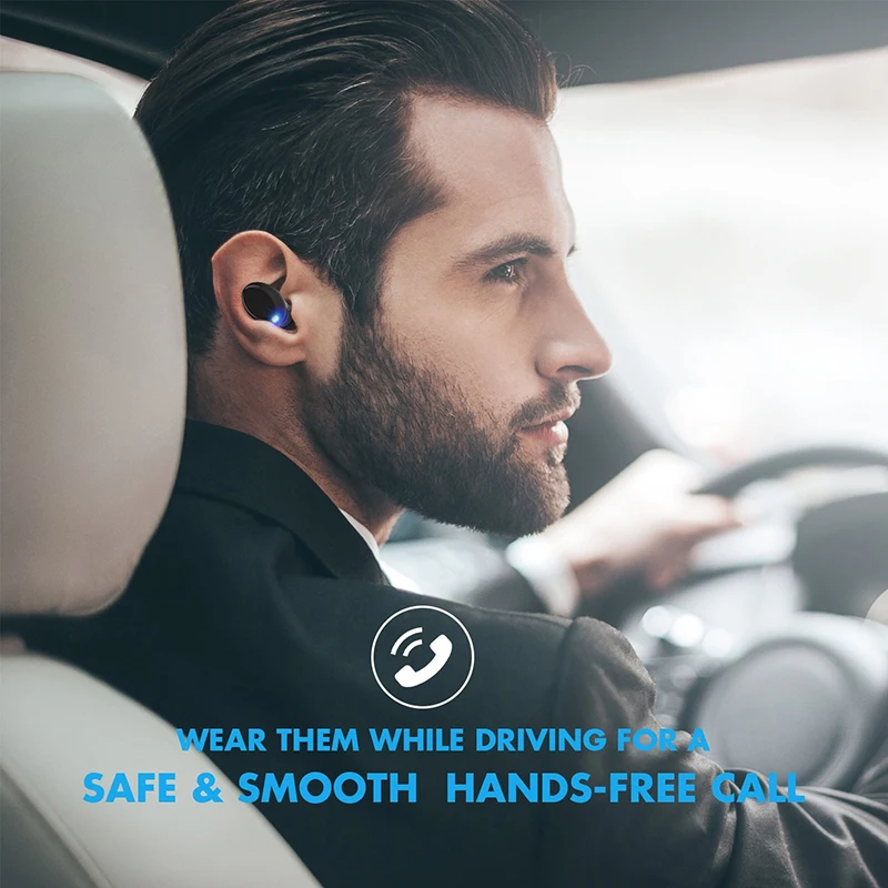 Bluenin True Беспроводной наушники мини гарнитура Bluetooth IPX5 устойчивое невидимые