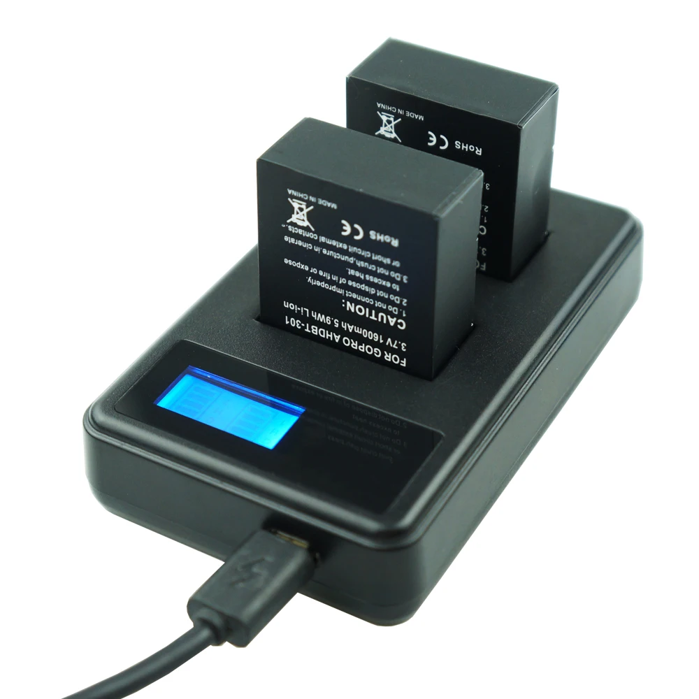 

Go Pro HERO 3+ batteries AHDBT-301 bateria 1600mAh Li-ion Battery AHDBT301 for GoPro HERO3 3+ accessories