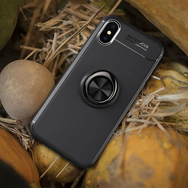 Aizbildnis чехол для iPhone xi x xs max мягкий ТПУ с автофокусом невидимое кольцо держатель