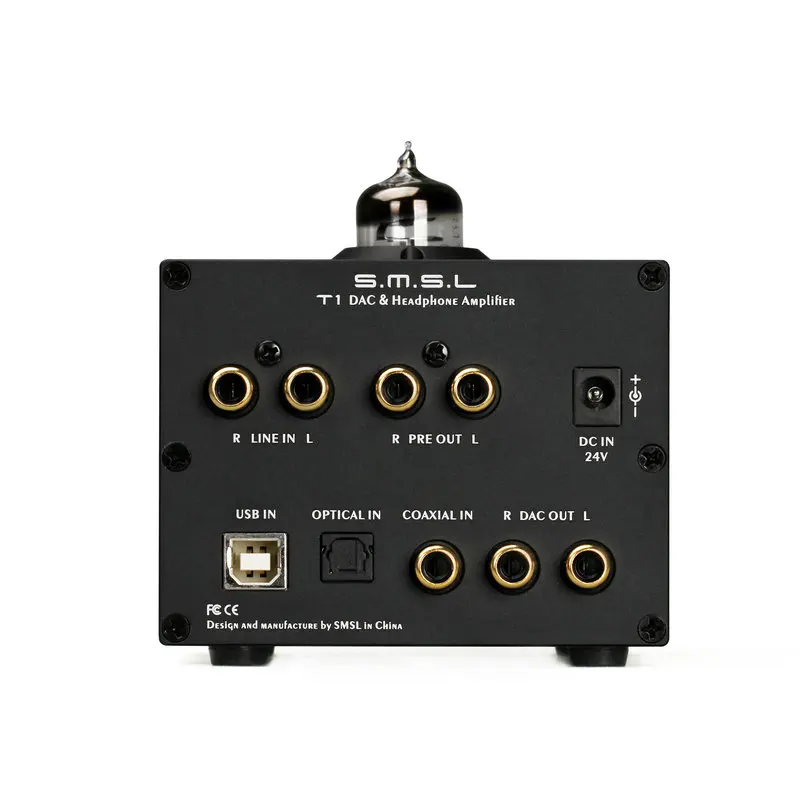 SMSL T1 Hi-Fi усилитель для наушников CM6632A AK4490EQ оптика коаксиальный USB декодер DAC DSD512 384 кГц с Hi-Fi аудио трубкой RCA выход