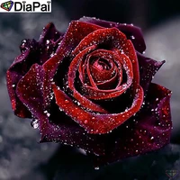 diapai diamond painting 5d diy 100 full squareround drill rose flower diamond embroidery cross stitch 3d decor a24471