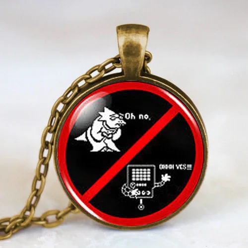 Игровой геймер Undertale Alphys Mettaton мужское модное ожерелье ручной работы латунная