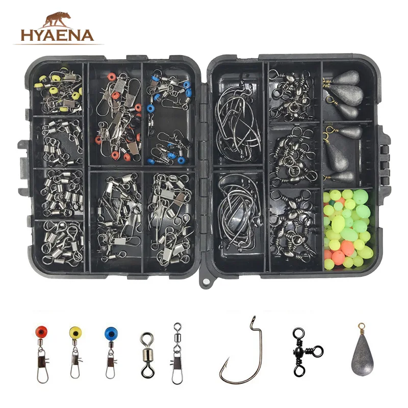 Hyaena 150 шт./160 шт./283 шт./коркор. набор рыболовных аксессуаров включая джиг крючки