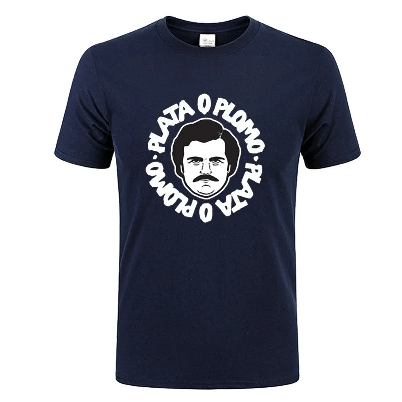 2017 летняя новая брендовая одежда Camiseta Plata O Plomo футболка на заказ Pablo Escobar