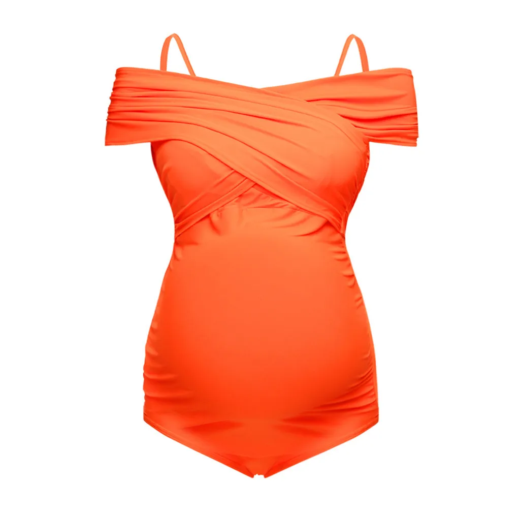 2019 новый летний купальник для беременных женщин однотонный комплект бикини