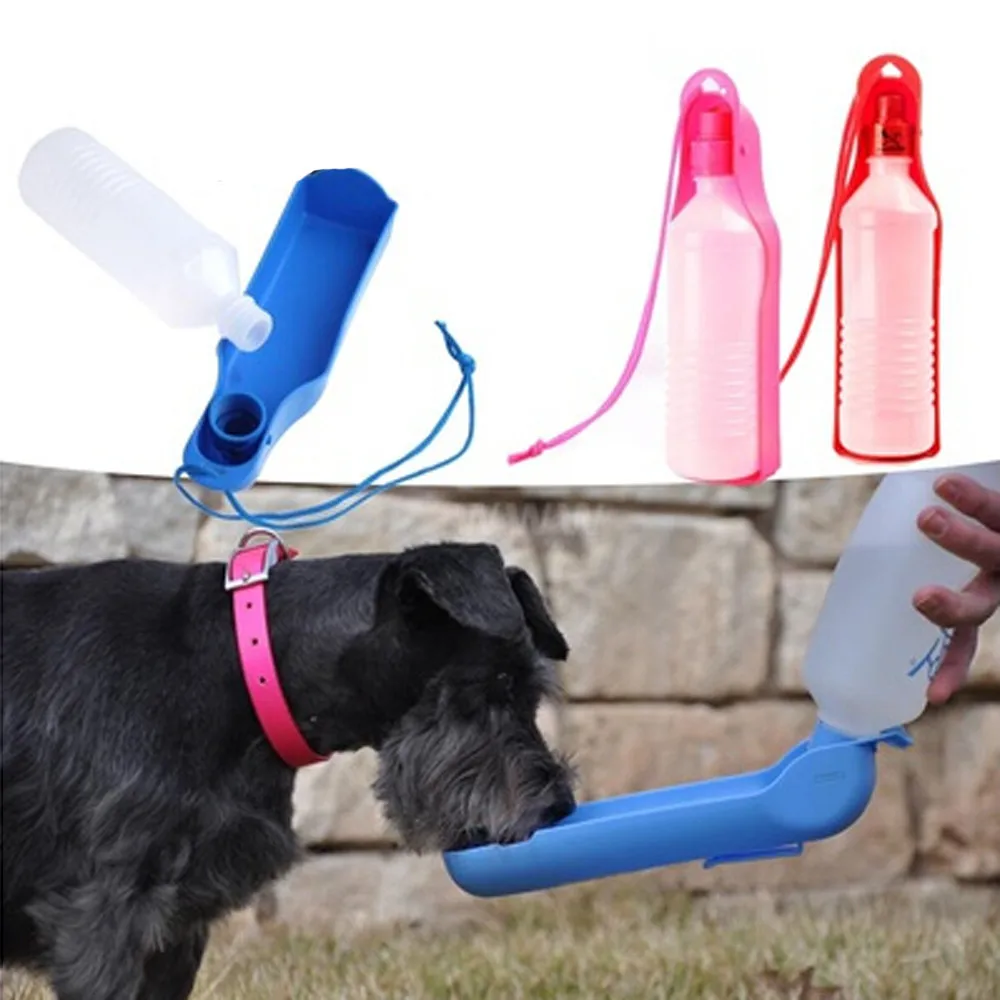 Фото 250 мл Pet Dog бутылка для воды путешествий на открытом воздухе портативная миска