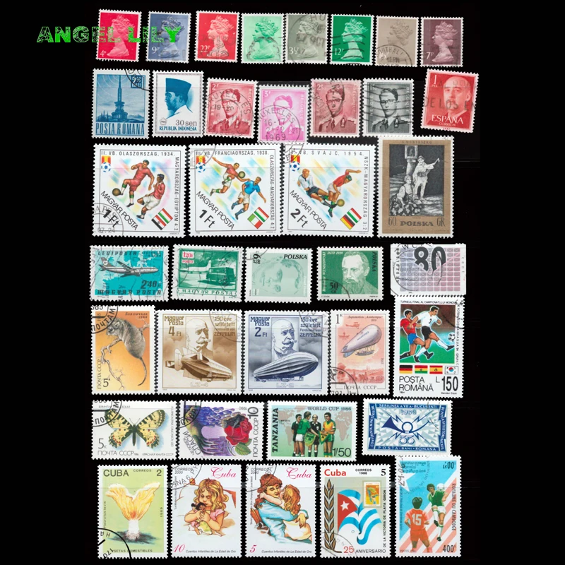 набор 100 почтовых марок в хорошем состоянии входят марки со всего мира|postage