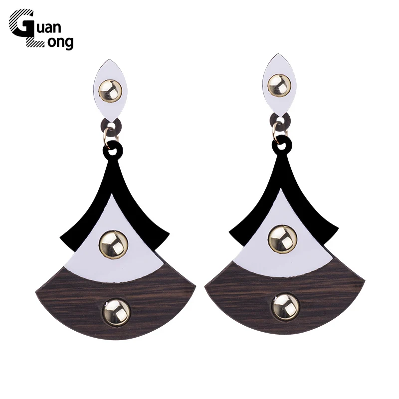 2017 новая коллекция веерообразные серьги из смешанного материала органайзер