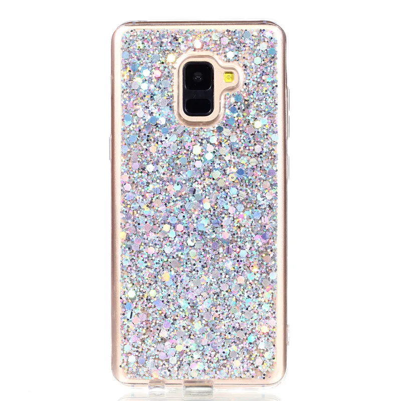 Для Samsung A8 Plus 2018 A730 чехол цветной Блестящий Силиконовый ТПУ гелевый мягкий для Galaxy