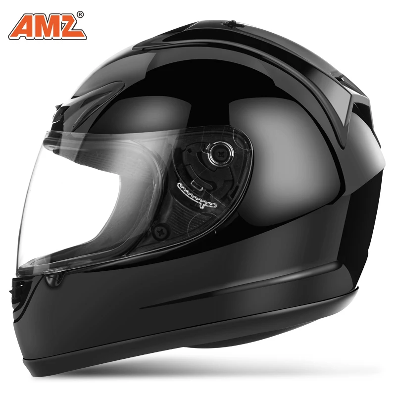AMZ full face motorcycle helmet man and women motorbike racing DOT moto helmets street locomotive matt black | Автомобили и