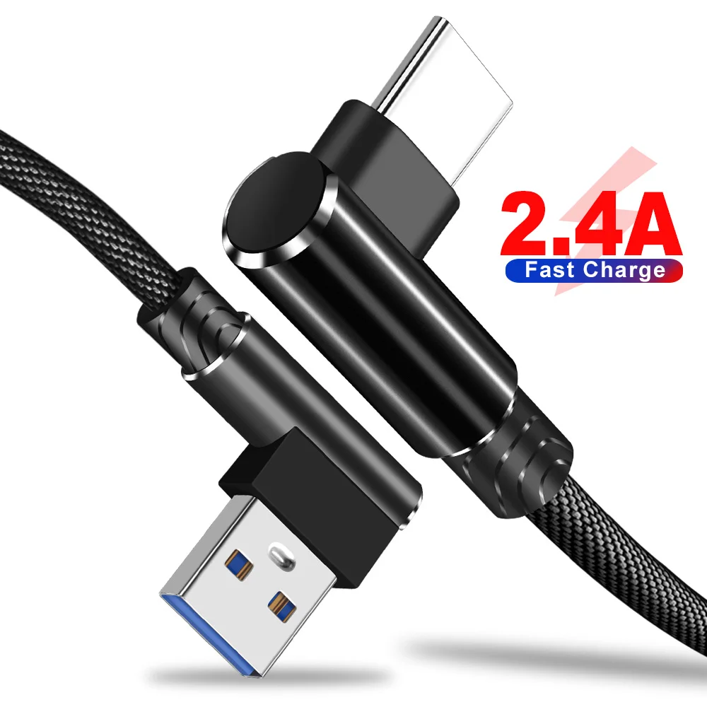 Suhach usb type-C кабель для xiaomi mi 9 mi 9 redmi note 7 samsung s9 90 градусов USB C кабель провод для быстрой зарядки для hauwei p20 P30
