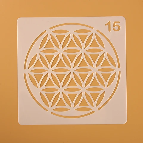 Трафарет Мандала пластиковый 13*13 см, дополнительные Многослойные трафареты для рисования стен, декора альбома, тиснения, бумажные открытки