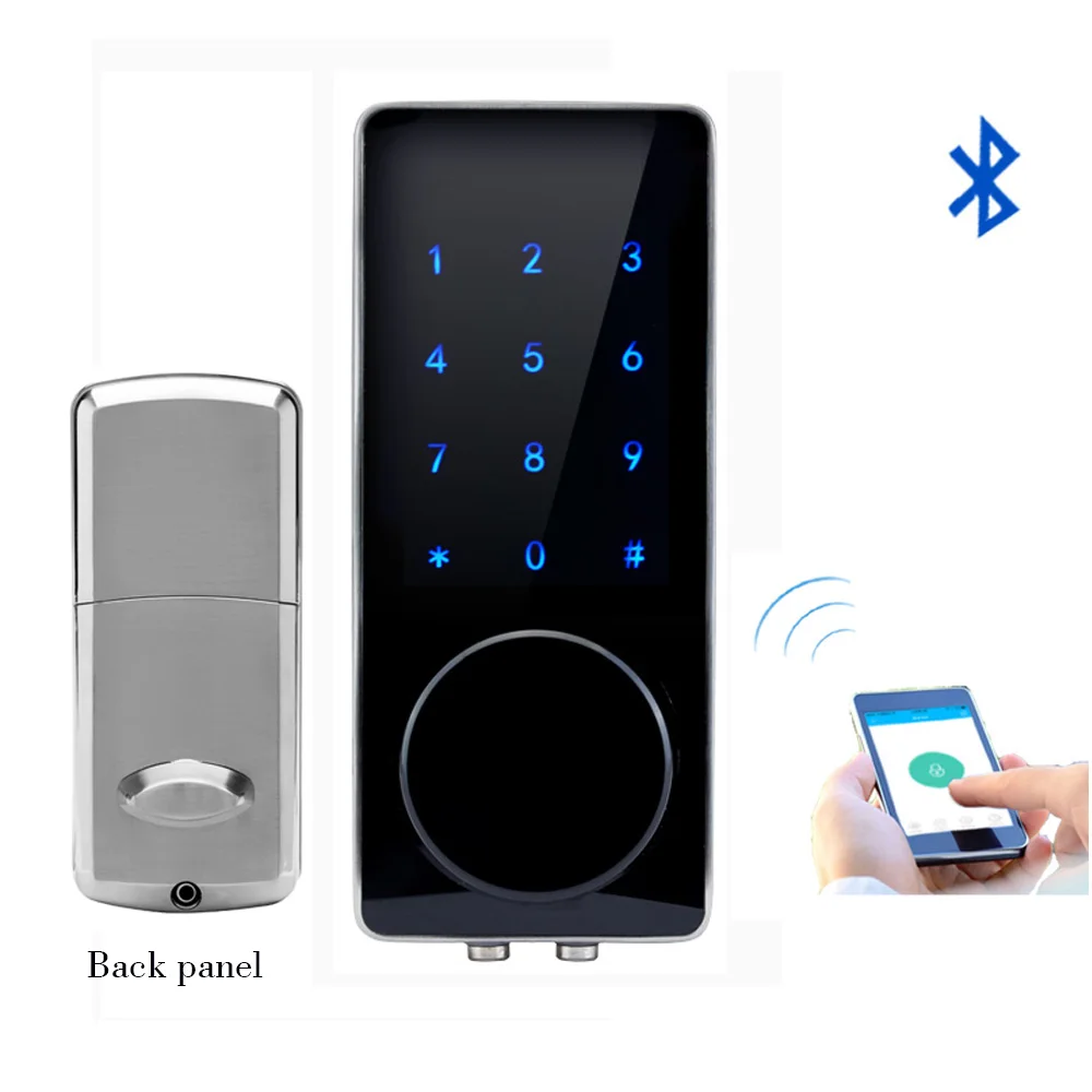 

Электронный замок для дверей lk110BSAP, Bluetooth, управление через приложение, пароль, механическая клавиша, сенсорный экран, цифровая блокировка кода, смартфон