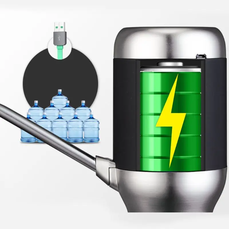 Интеллектуальный USB перезаряжаемый беспроводной Электрический автоматический насос для бутылки питьевой воды, умный диспенсер для путешествий, портативный