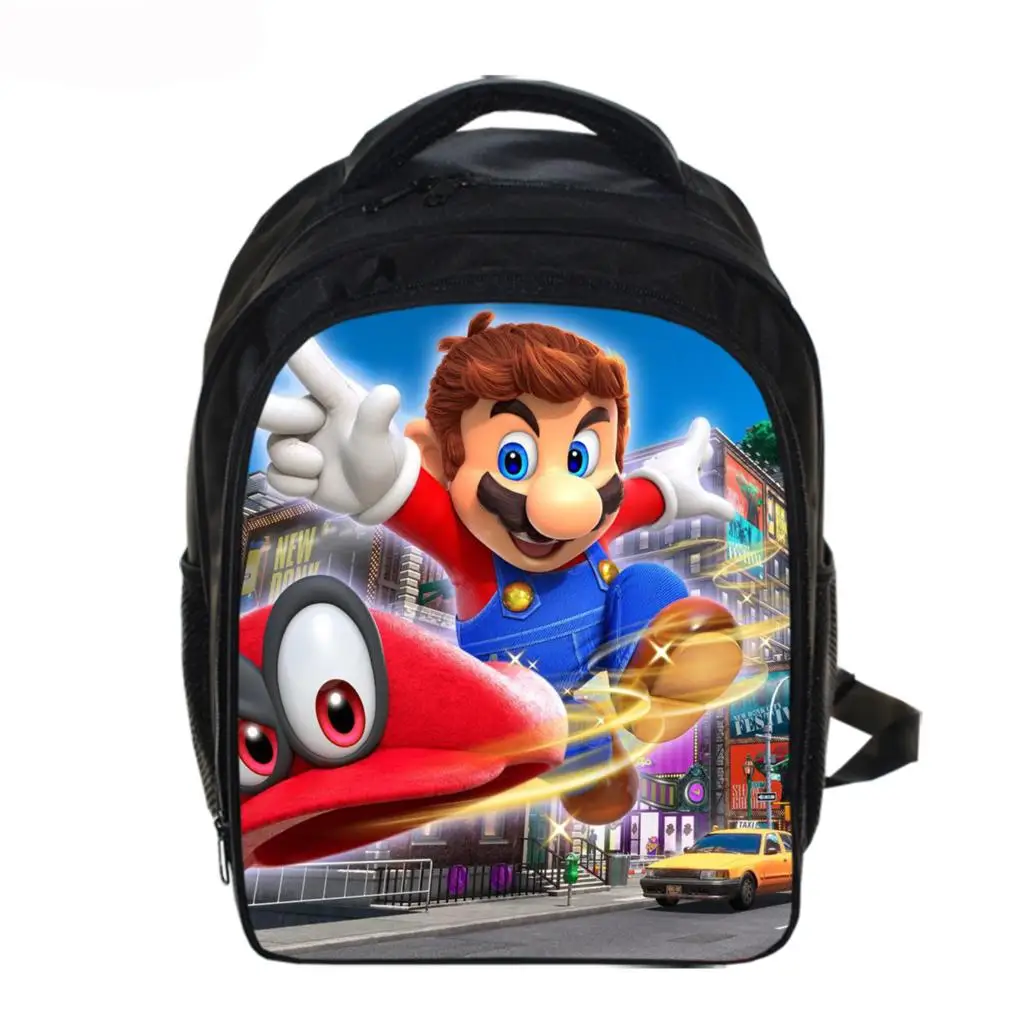mario 23 13 дюймов мультфильм Марио Соник дети рюкзак в детский сад школьная сумка детская печать рюкзаки для девочек и мальчиков Mochila - Цвет: mario 23