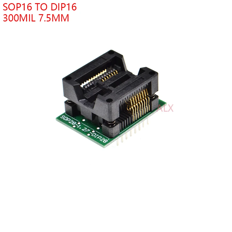 SOIC16 SOIC 16 SOP16 в DIP16 программатор переходник розетка ширина корпуса 7 5 мм мил IC