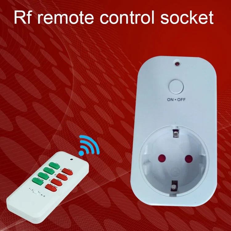 Smart home 433.92m Radio frequency socket with remote control in bundle|control contactor|socket lga775socket schuko |