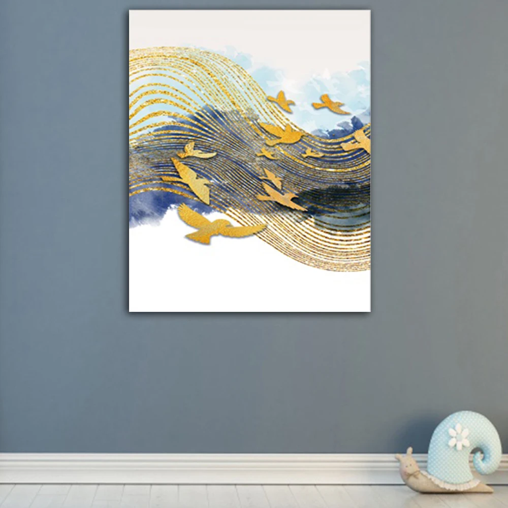 Natural Landscape Graffiti Birds Traditional Chinese Wall Artwork For Home Office Decor Living Room Bedroom Decoration No Frame | Дом и сад