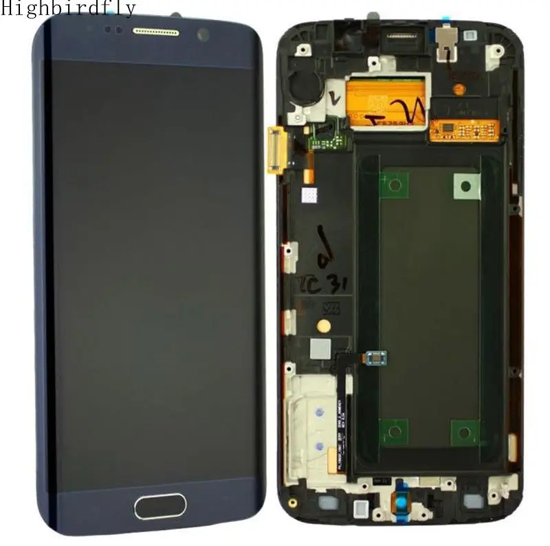 ЖК экран S6 edge для Samsung Galaxy Edge G925 G925F дисплей + дигитайзер сенсорного стекла рамка в