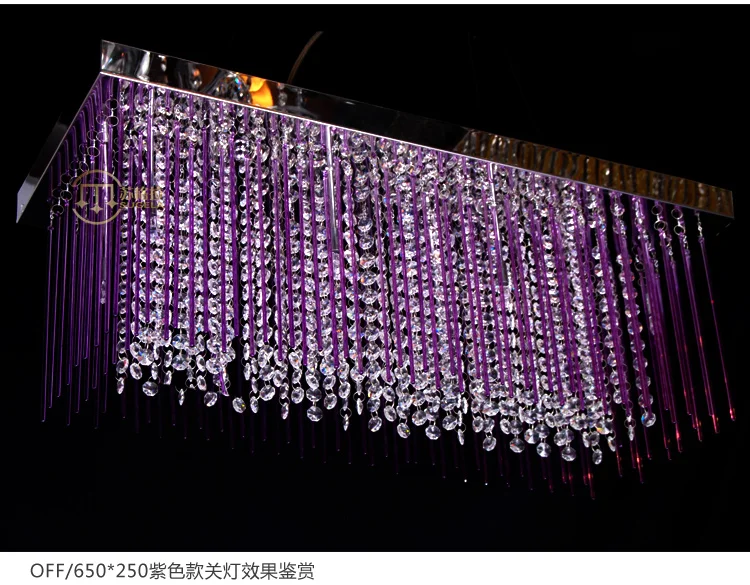 Романтические фиолетовые стеклянные стержни и прозрачные хрустальные подвесные